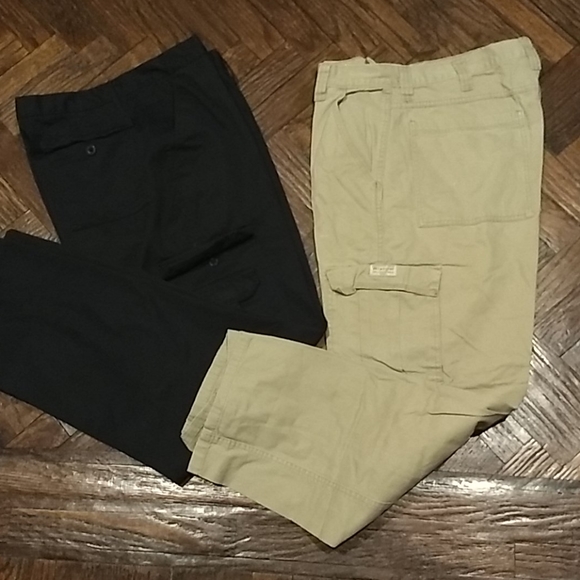 wrangler blac Lacquer Other - MEN'S👖2pc bundle cargo pants black and beige 👖